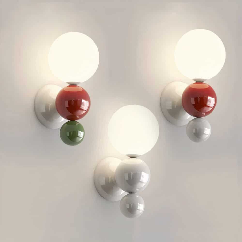 Applique murale vintage LED 3 boules